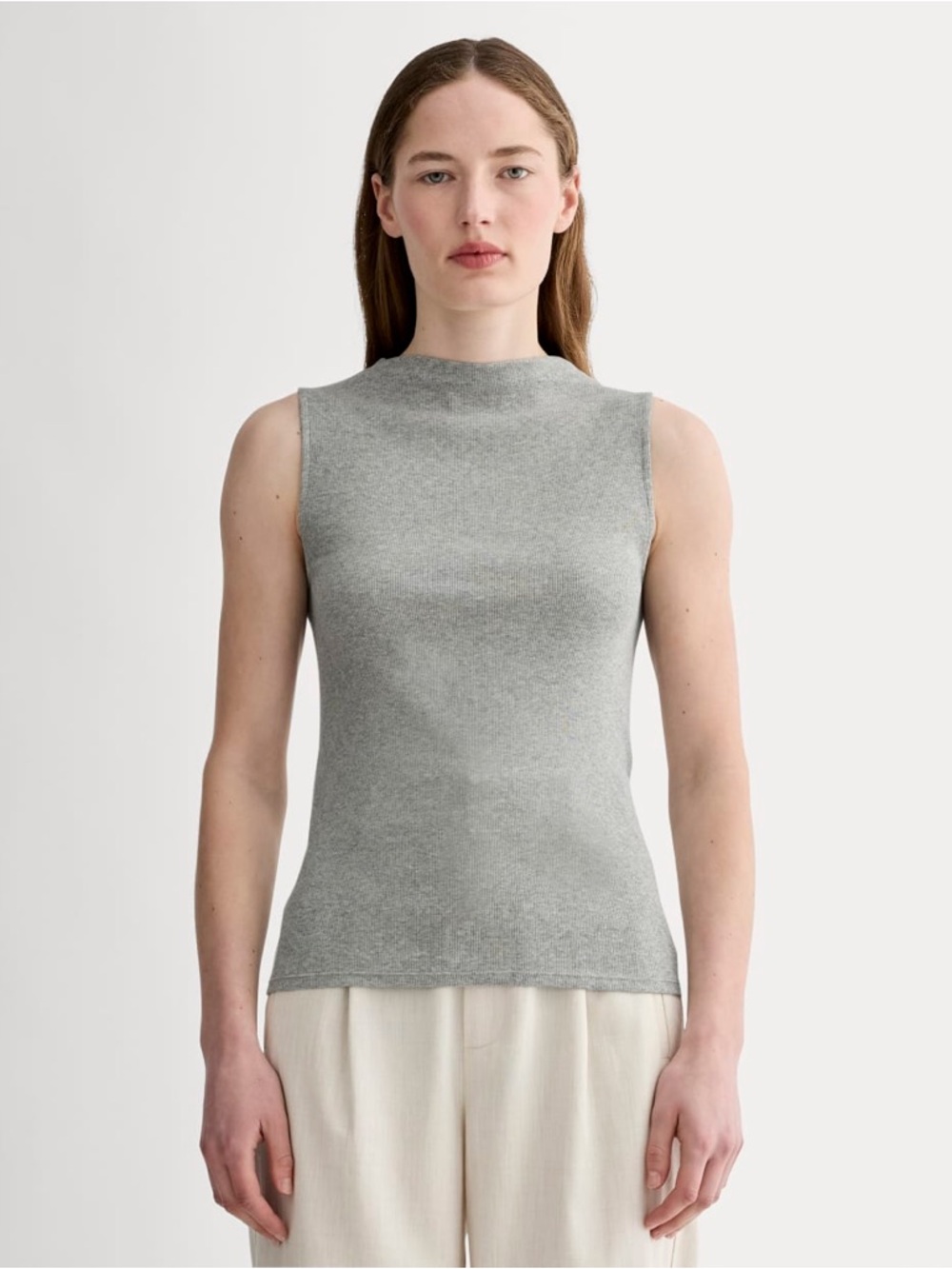 Everlane The Luxe Rib Funnel-Neck Tank